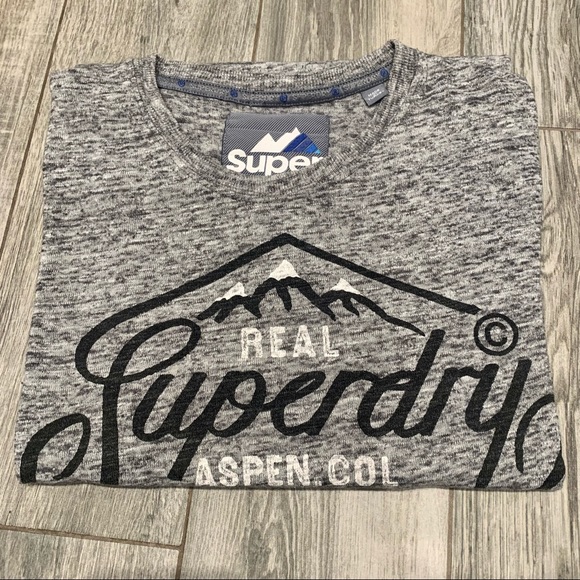 Superdry Mens Grey T-Shirt, XL - Picture 1 of 4